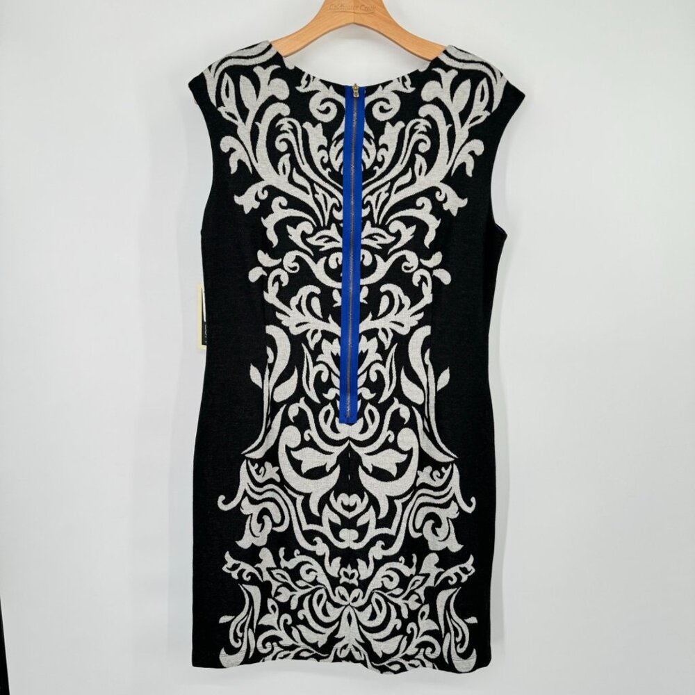 Jillian Taylor Women's Black & White Sleeveless Dress Bold Pattern Size 12 new - Picture 10 of 14
